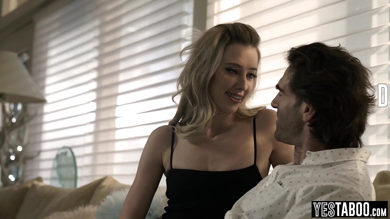 Tiny blonde hottie seduces and gets railed by an older big cock dude