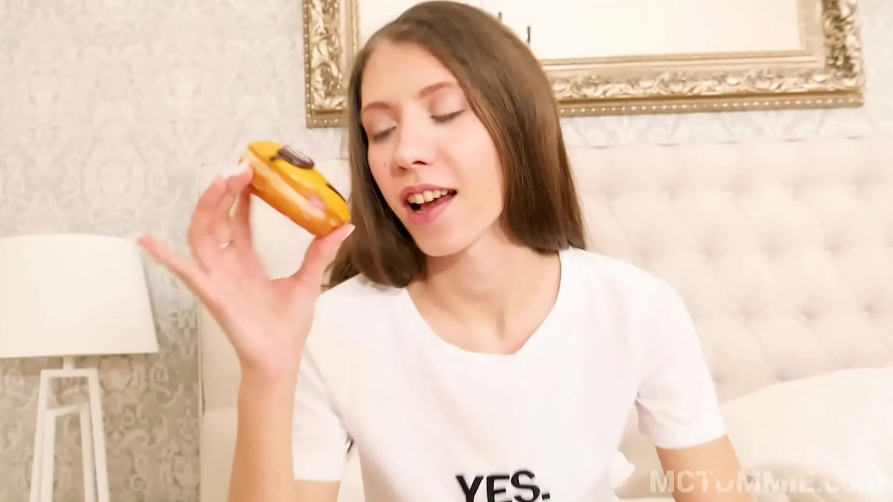 Perfectly innocent-looking Stephanie Moon touches herself in this video