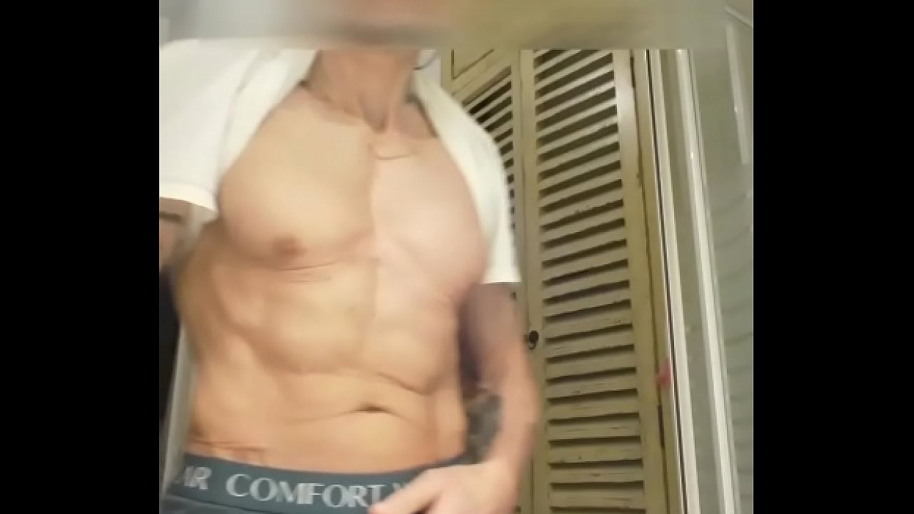 I jerk my big cock while sniffing my underwear,