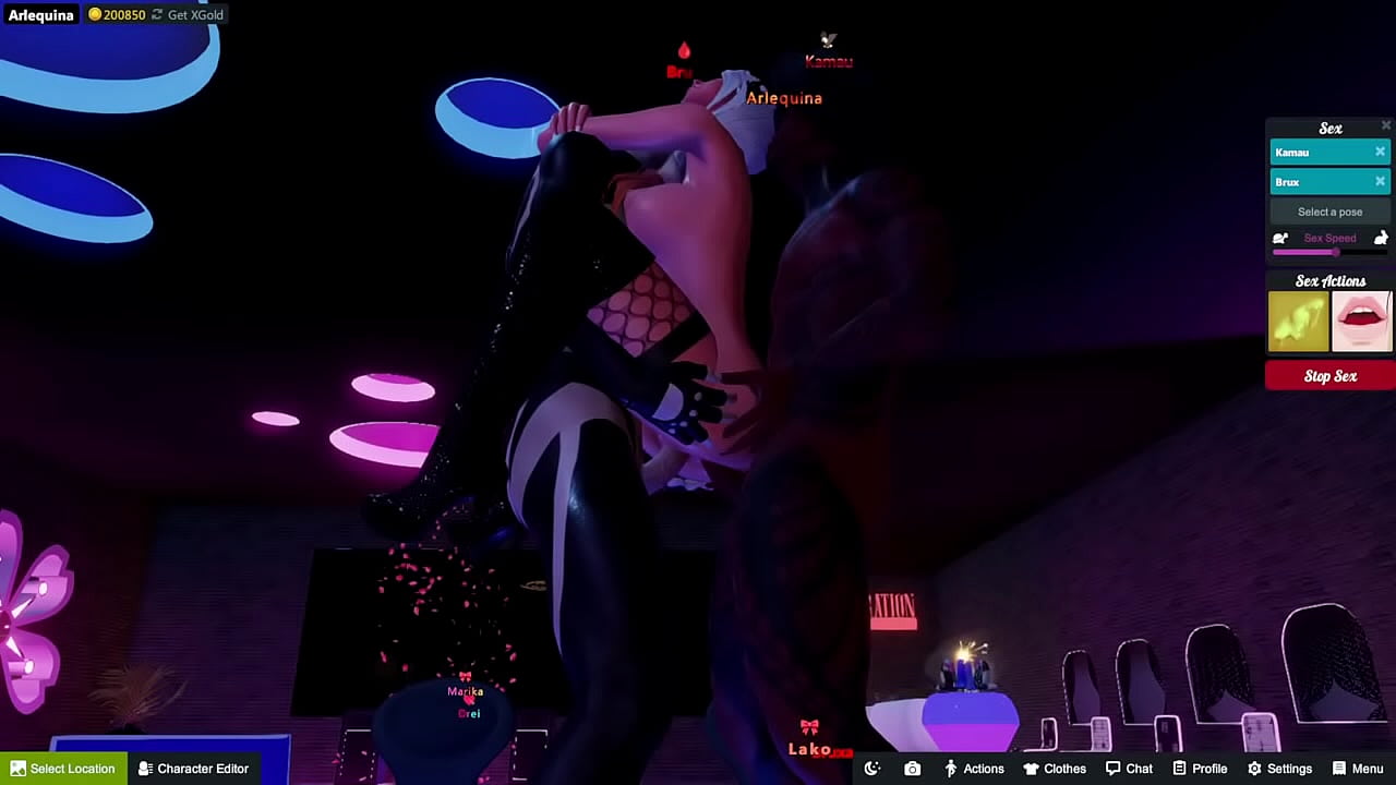 3DX Chat-Une petite orgie publique