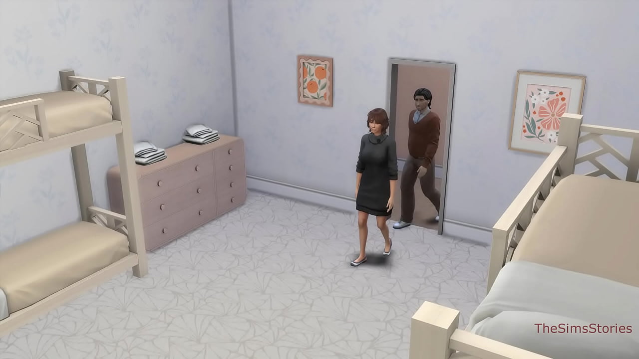 Free version: Rough sex on bunk bed in fake hostel while the stepmother is nearby