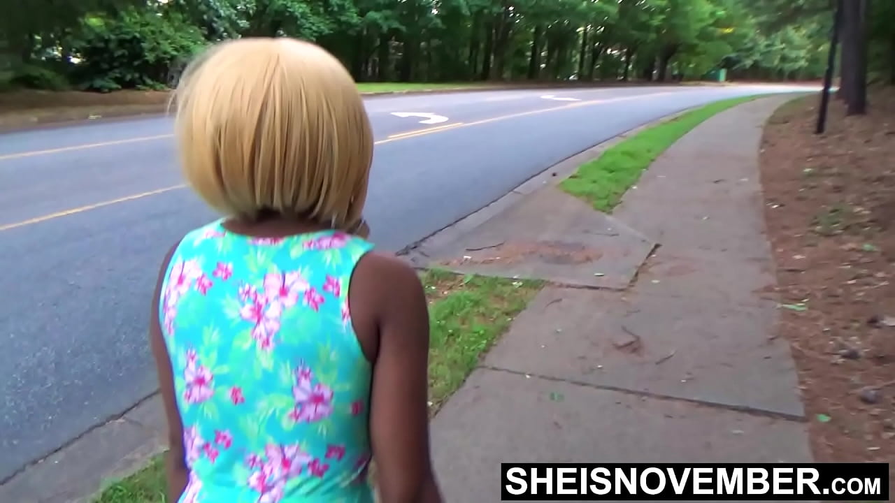 HD I Gave A Scary Kneeling Blowjob In Middle Road Outside To A Stranger, Innocent Whore Cheating on Her Boyfriend, Hot Skinny Black Babe Sheisnovember Flashing Her Shaved Pussy And Big Butt In A Dress, While She Suck Dick By Msnovember