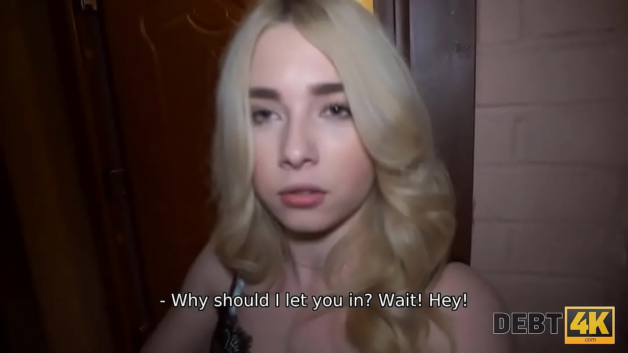 DEBT4k. Teen with sensual lips lets the debt collector use her pussy