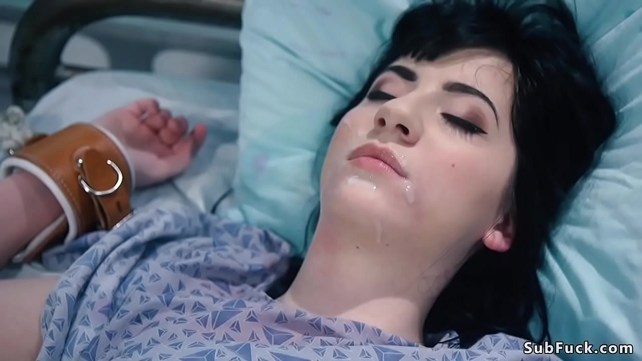 Possessed brunette slut Charlotte Sartre is possessed and in pentagram group of ghosts and her bf Tommy double penetration fuck her