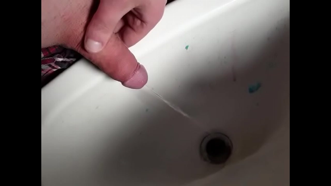 Bigjal peeing in the bathroom sink 1