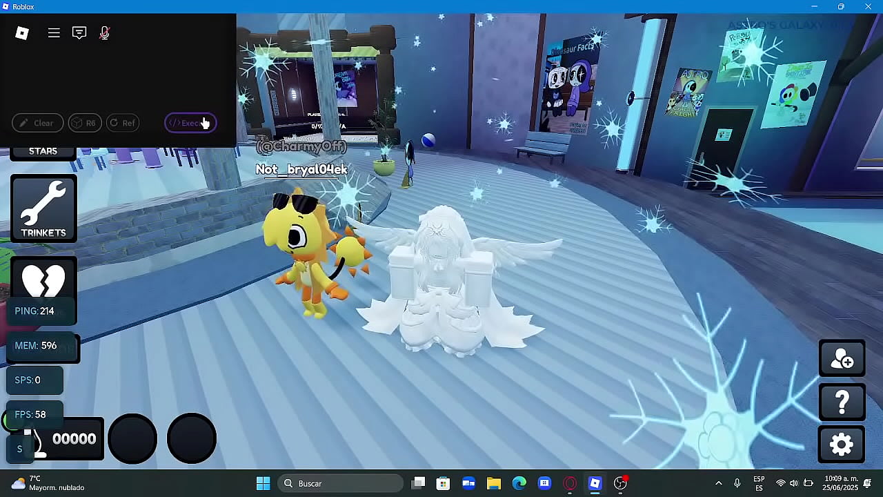 Dandy's world fangame getting absolute clapped by a giant tix on roblox