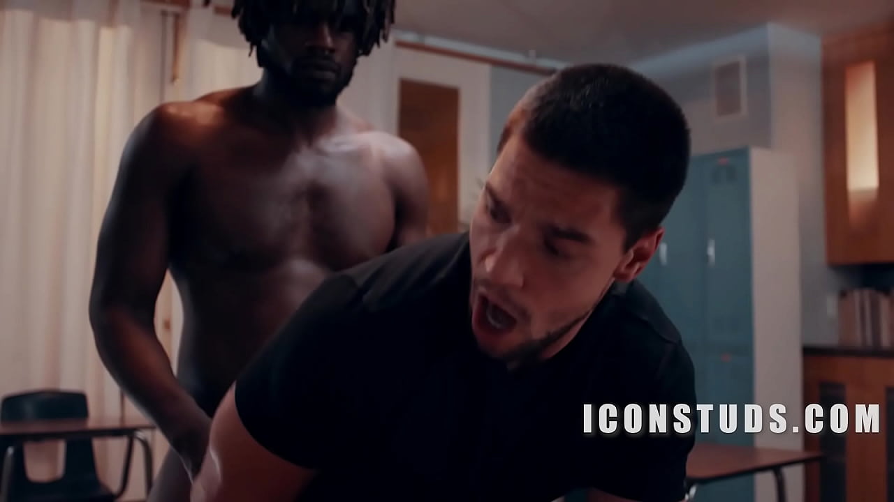Black teacher fucks his hunky student to prepare his mind for SATs