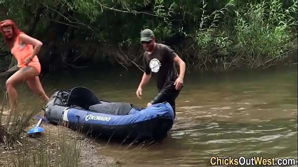 Aussie gf rides outdoors