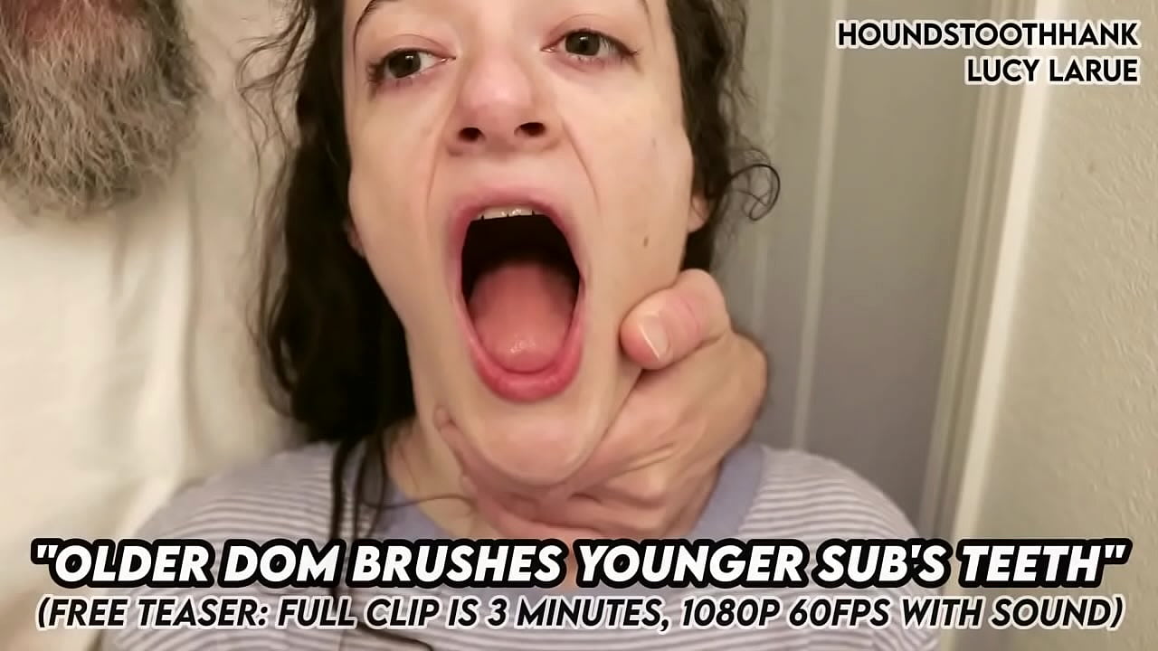 Older Dom Brushes Young Subs Teeth