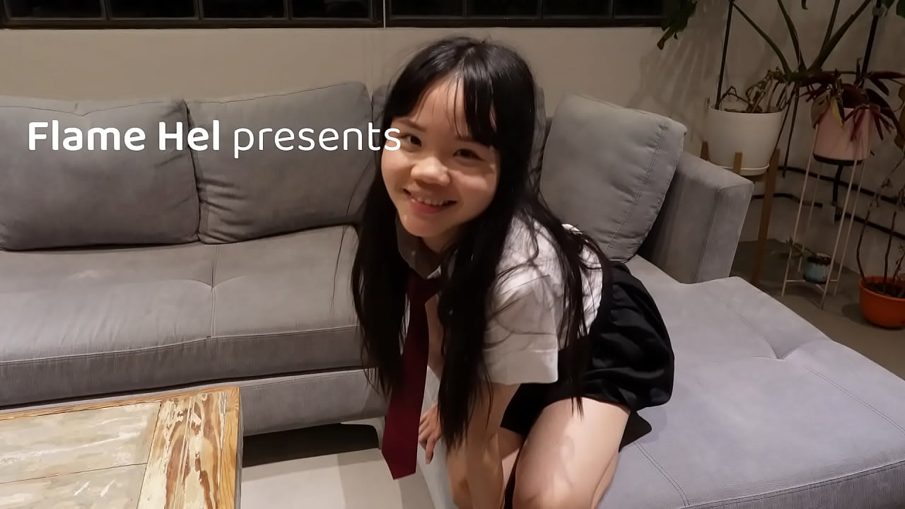 Asian student fucked by her white stepdad - cum on her tiny tits