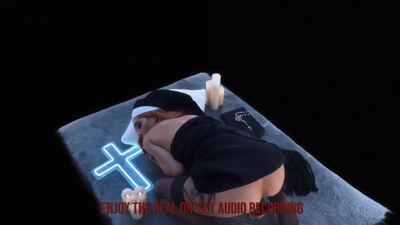 Seductive nun Little Dragon prays on her knees & stretches her hole with a buttplug in "The Deepest Confession"