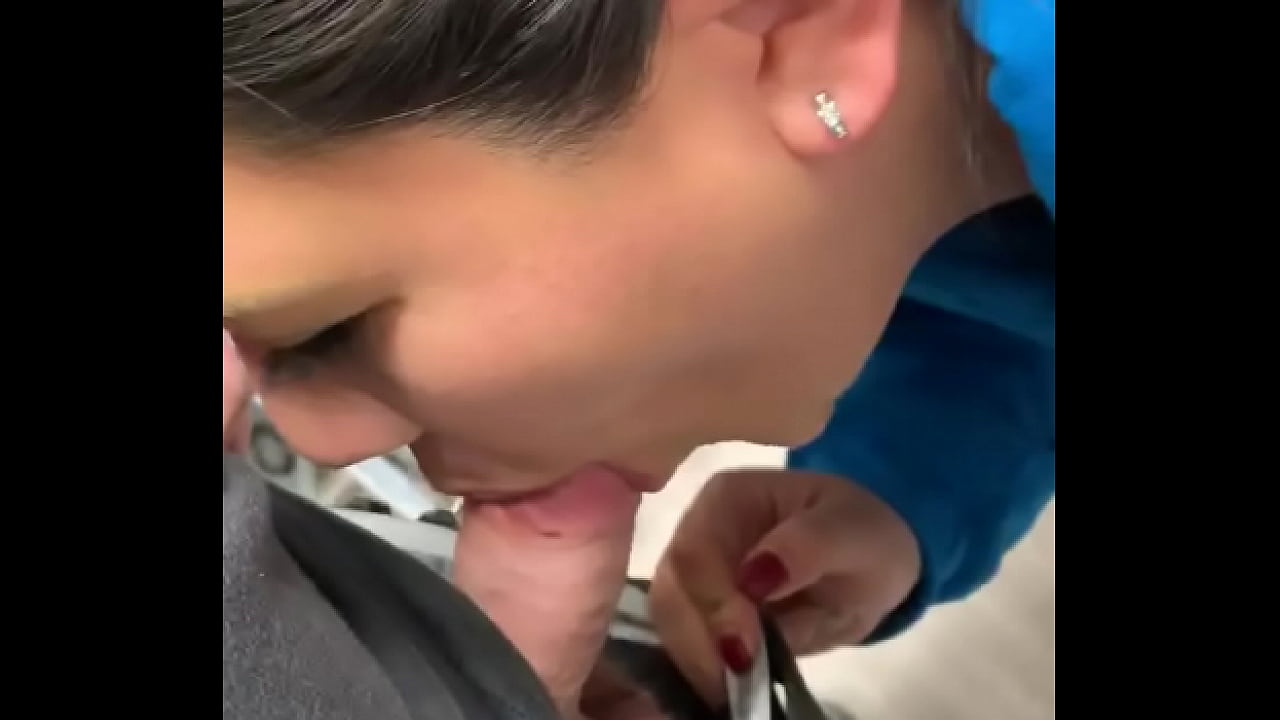 Wife giving head in store