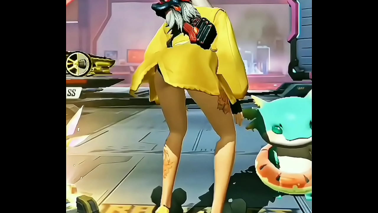 Elas adoram rebolar o bumbum no free Fire