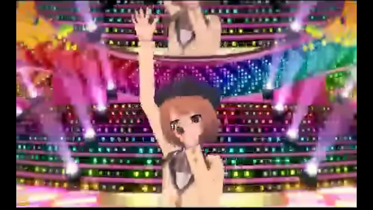 Kawaii girl dances mao Zedong salesman