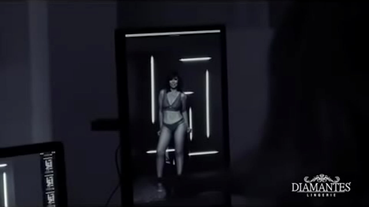 hottie with big tits showing off her big ass