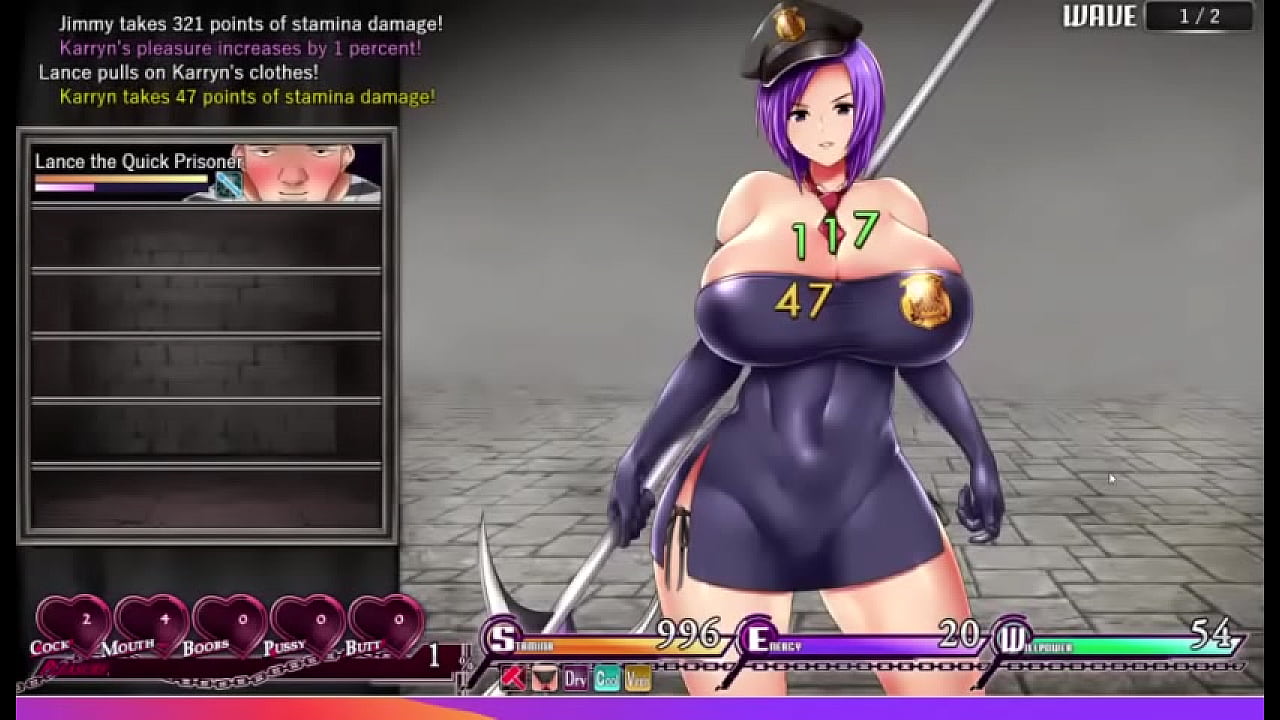 Karryn's Prison Playthrough 1 - Level 1 completion for endurance build