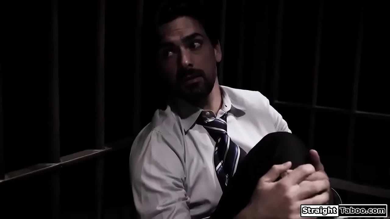 Petite blonde gets locked up in a jail cell with a stranger as they are being watched.They fuck to get out and the babe sucks his big cock.Shes fucked