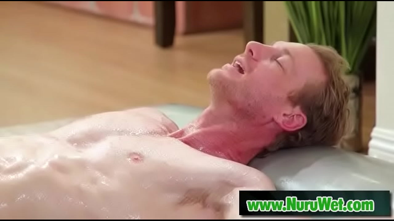 Bigtits milf sucking cock covered in nuru gel