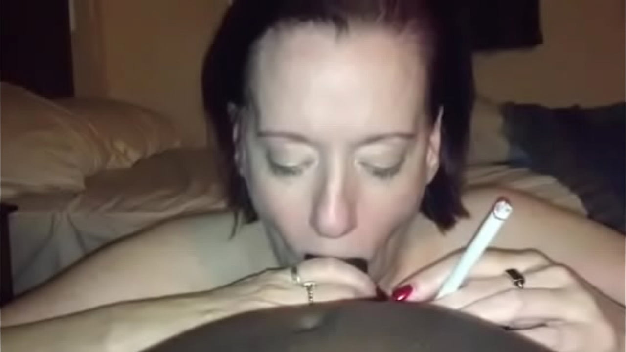 White Mature Smoking And Sucking BBC!