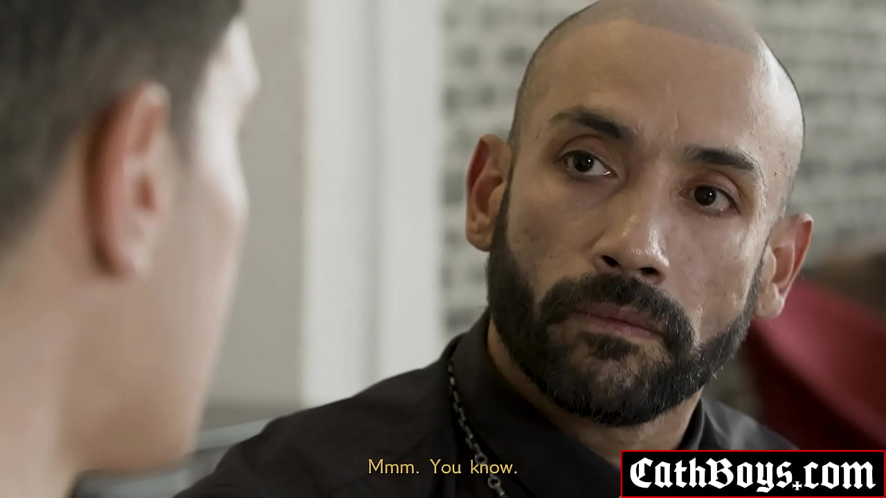 Twink showered in holy cum from a priest!