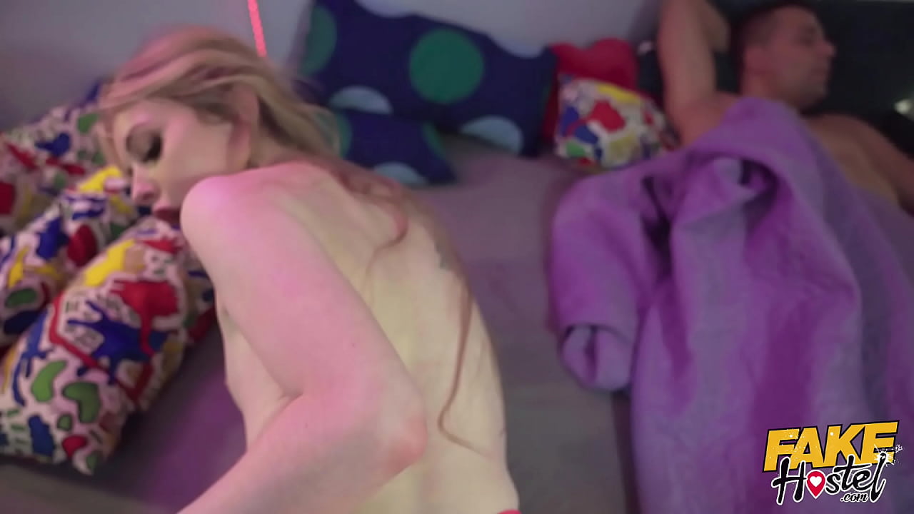 Fake Hostel - Petite blonde British teen with slim tight body turns bf into a jealous cuckold before they have a hard horny threesome