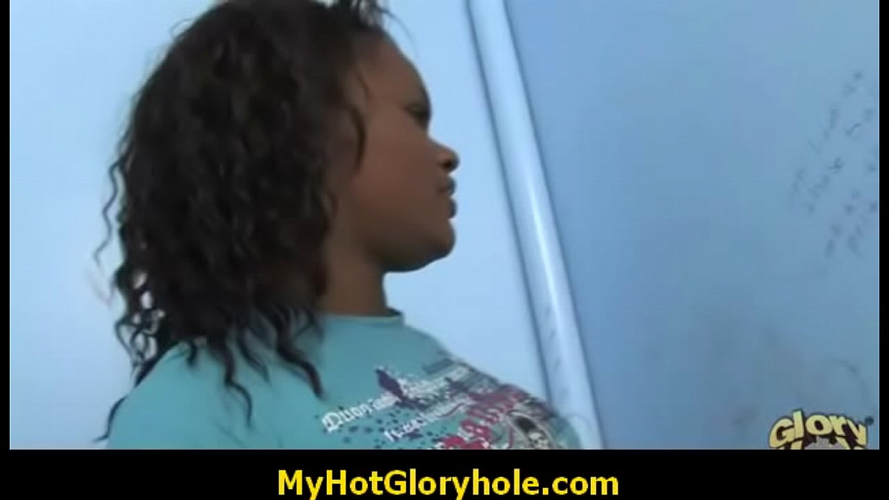 Ebony sucks that gloryhole dick so good 7