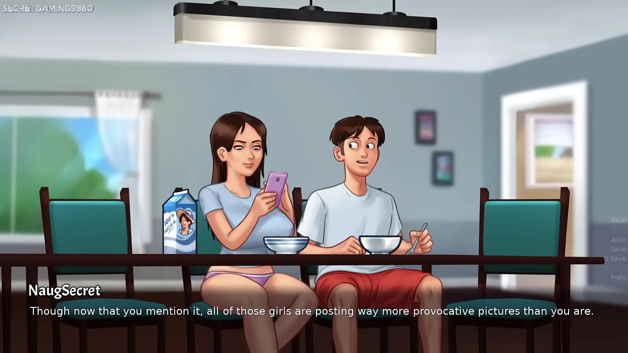 Summertime Saga By DarkCookie - Jenny Gets Naked in Front of Him and She Plays With Her Huge Ass & Boobs