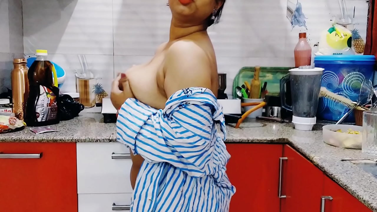 Step Sister pussy fuck with lover in the kitchen hindi audio girl