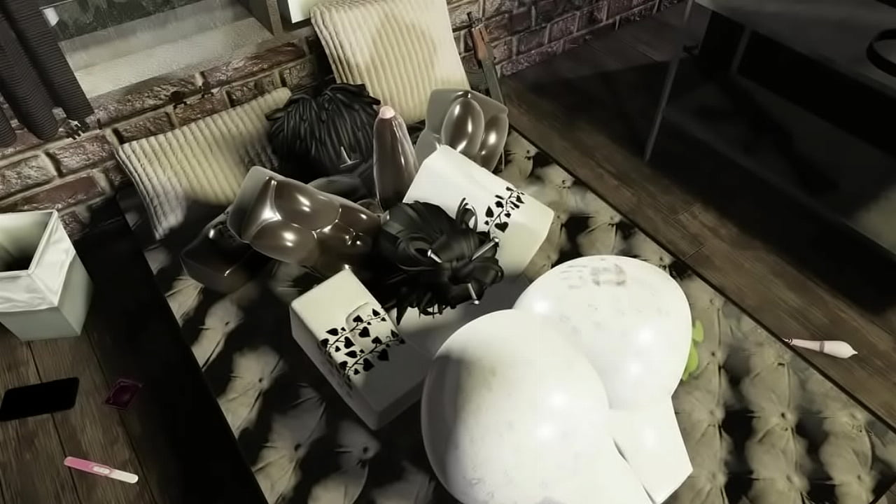 Gothic white girl gets fucked hard and nutted in by buff black bull while pathetic cuck boyfriend watches