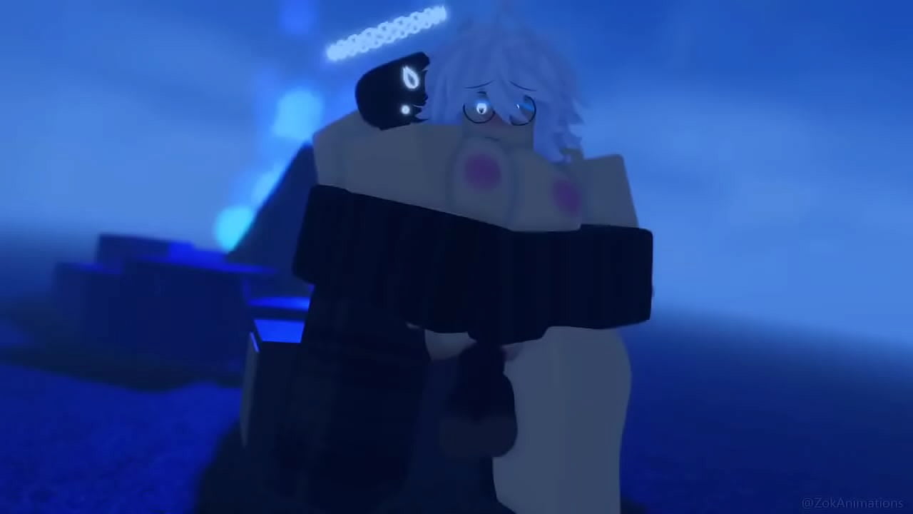 Dark Monster Smashes Cute White Haired Chick (Roblox Animations)
