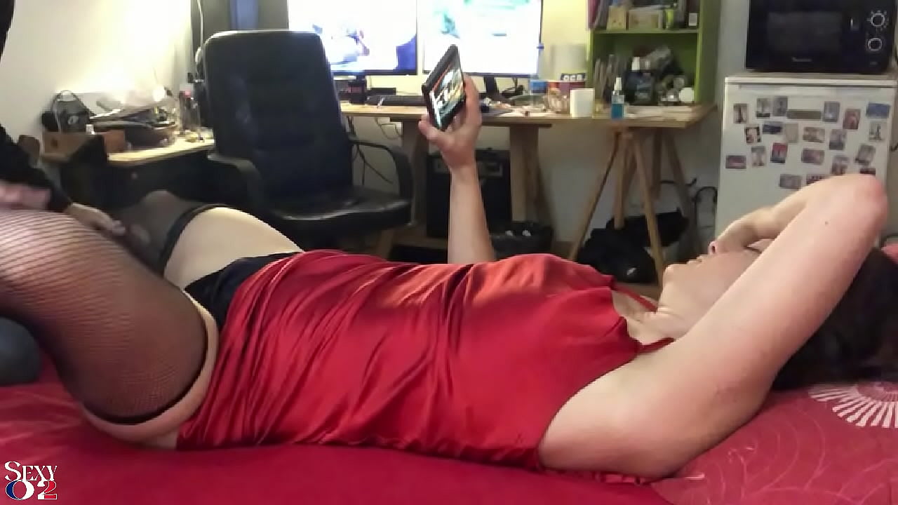 White Amateur Homemade Couple, Satin Lingerie (Panties, Clothed sex), Heels & Stockings,  Blow job, Sucking Dick, Licking Cock, Ass to Mouth, Deep throat