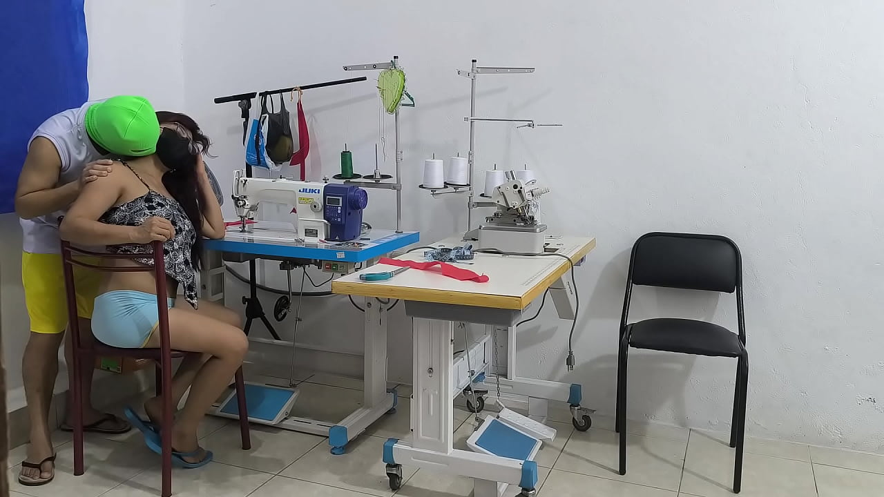 A fashion specialist has a passionate moment with her coworker. She receives a delicious vaginal blowjob.