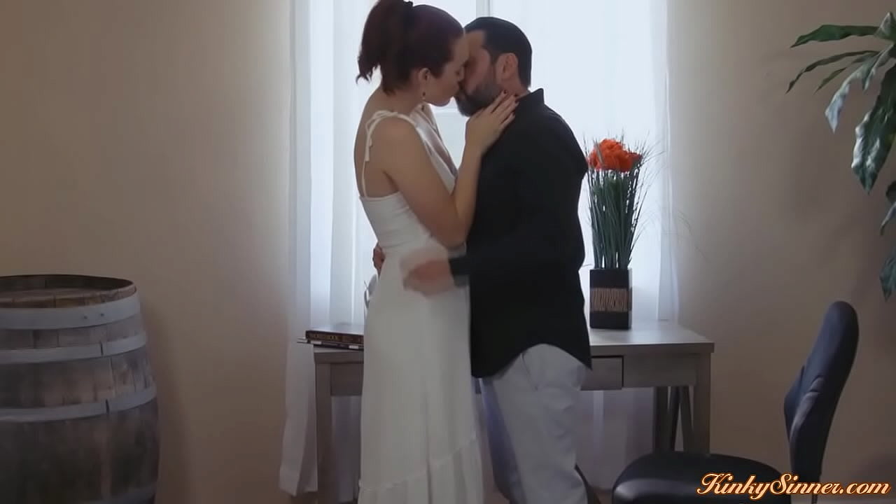 Brunette stepdaughter is having an affair with her stepdad.She cant stop herself from giving him him blowjob and letting him lick and fuck her pussy.