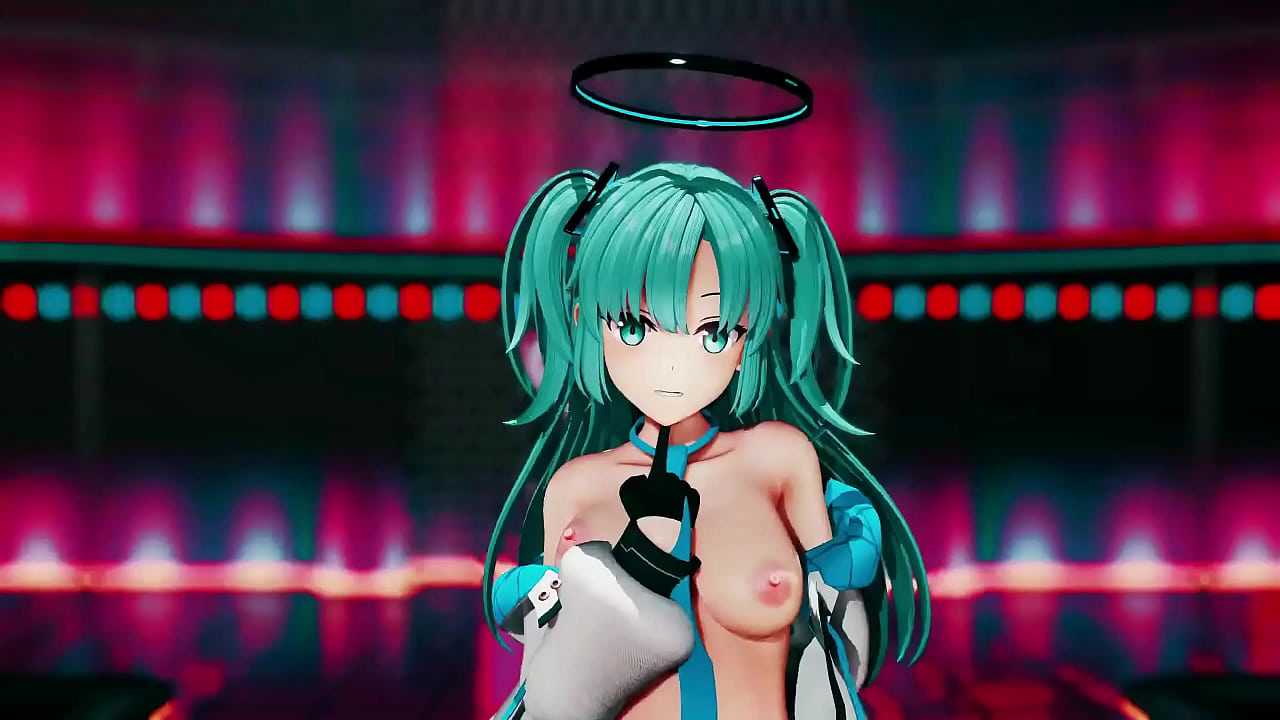 Hayase Yuuka Hentai Blue Archive No Bra Dance Queencard MMD 3D Clear Blue Hair (CLIP)