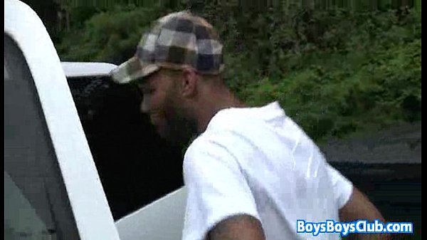 Huge black stud breeding white gay muscular guy 26