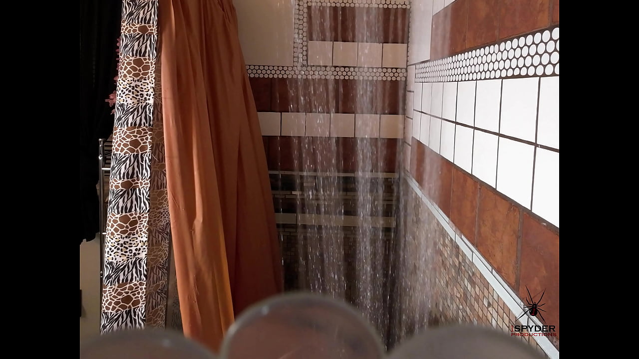 Peeping in on Scarlett Mae taking a shower with spy cam