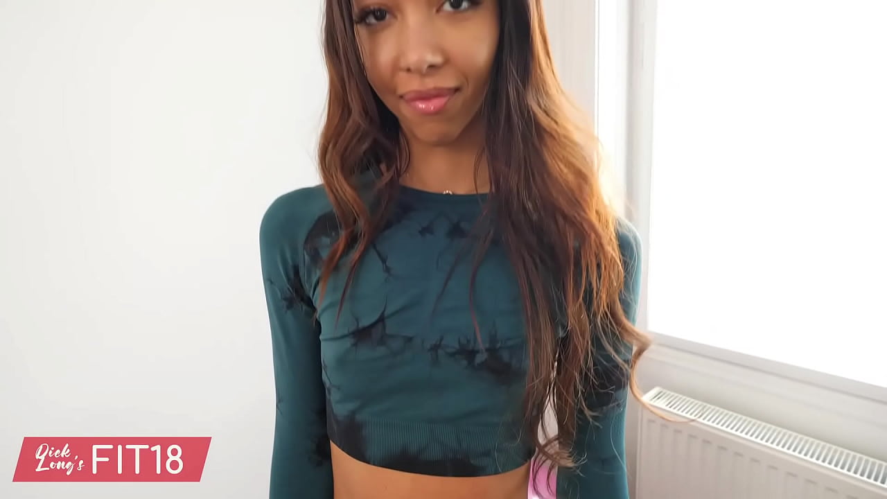 Tall and Skinny Light Skin Black Fashion Model Lia Lin Fucked In Yoga Pants At The Gym