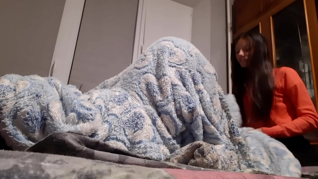 We fucked under a robe to keep warm in a cold house