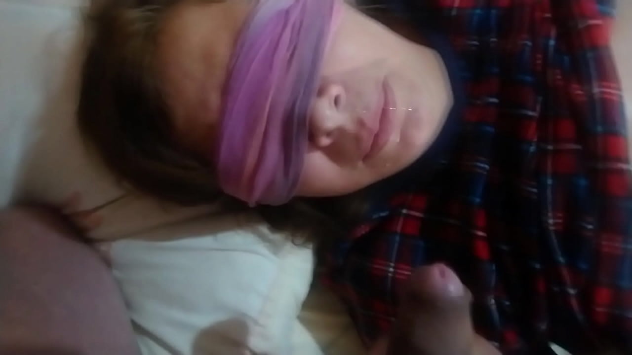 I masturbate and put my cock in my step mouth, she sucks it and I cum on her face and mouth