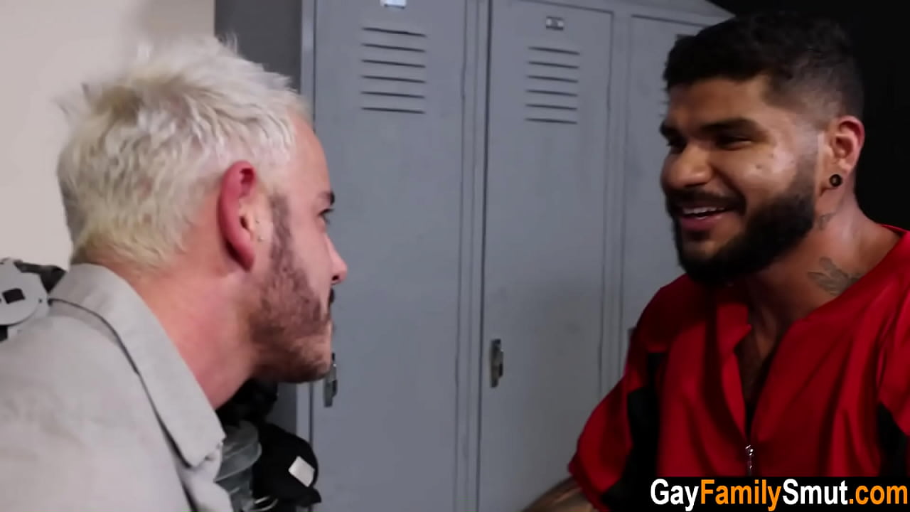 Divorced guy tries gay sex with his latino stepcousin