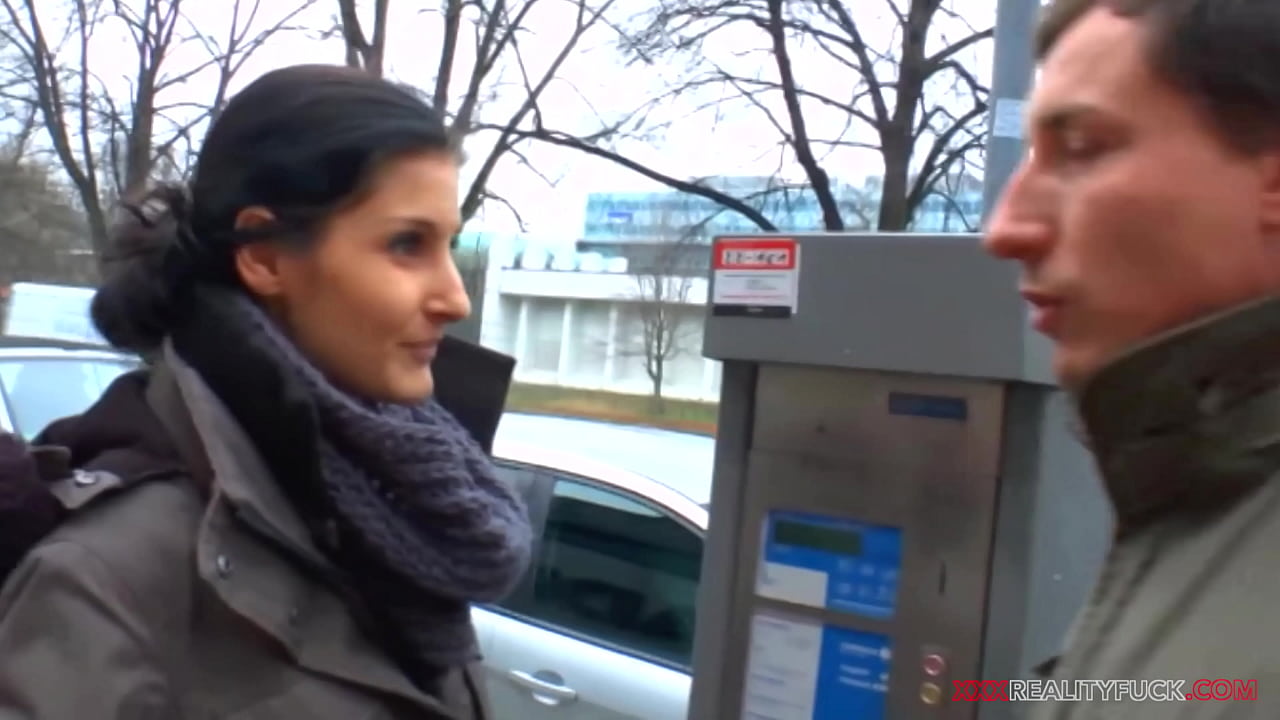 Filthy dude picking up hot lady on the streets to have fun and cum