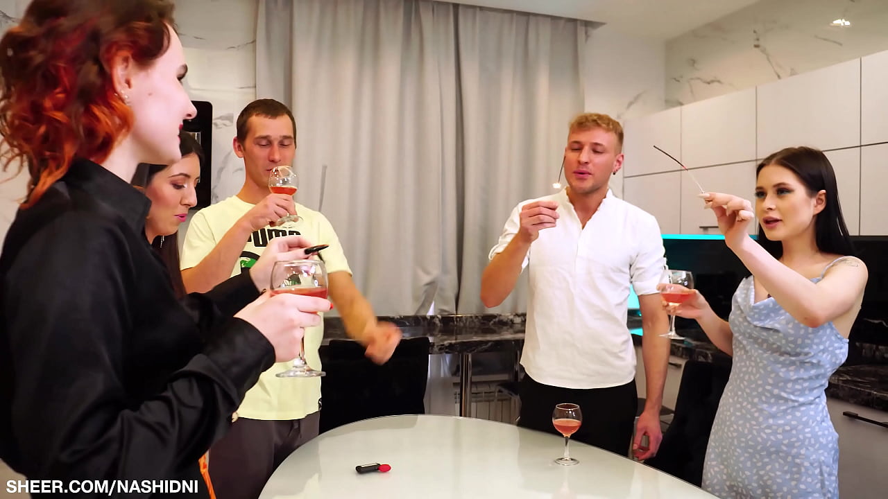 We made a Group Sex Orgy Party for the chiming clock - Katty West & Skye Young & DisDiger & Leo Dee