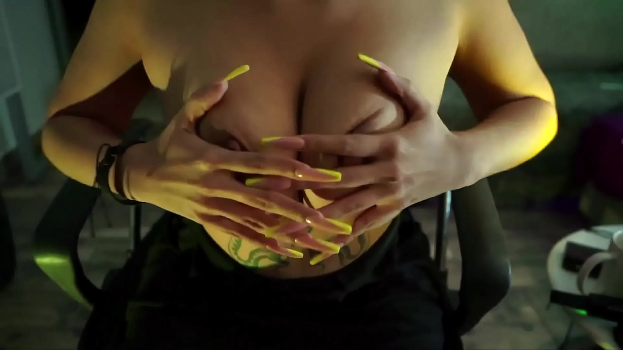 Latin Perfect Colombian big tits blonde pornstar masturbation with tits