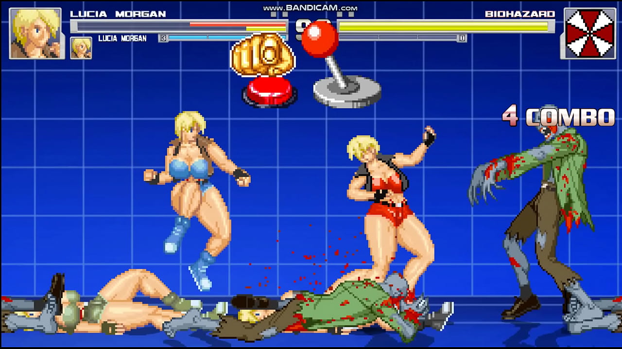 Mugen Busty Fighting Girls fighting Hungry zombies