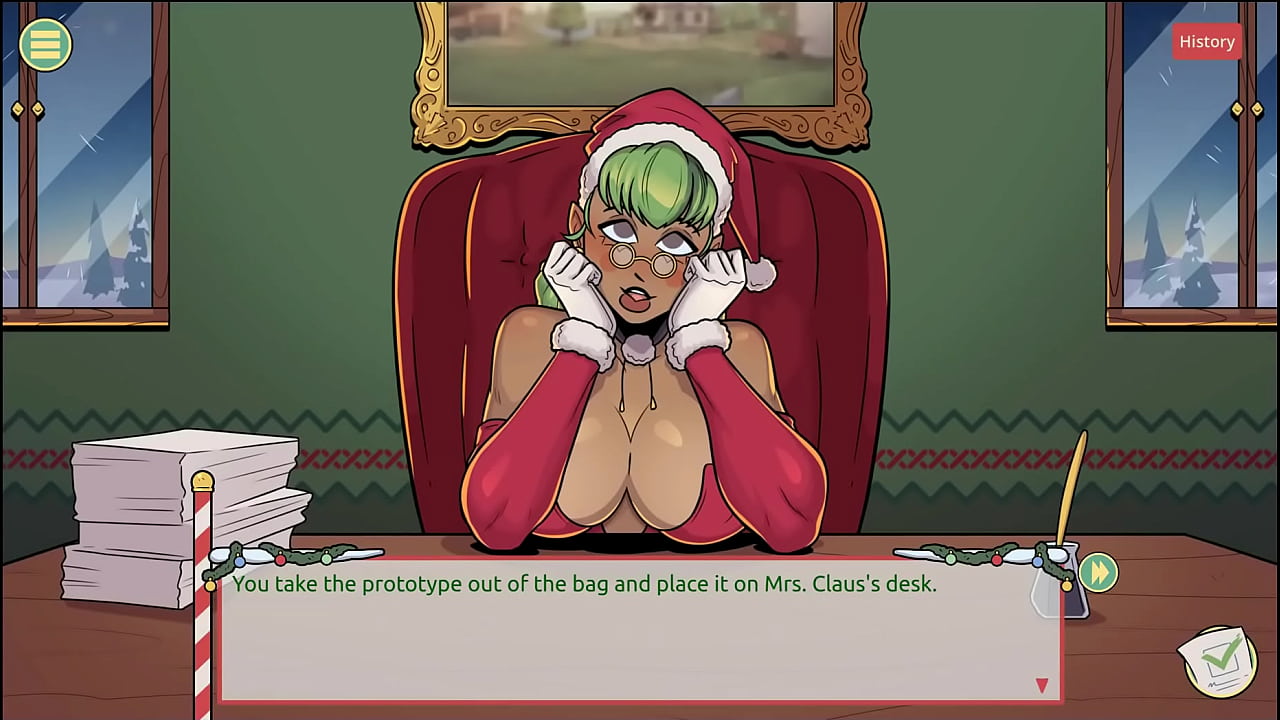 Claus' Secret Surprise [ XMAS HENTAI Game ] Ep.5 femboy cum all over santa elf cute face !