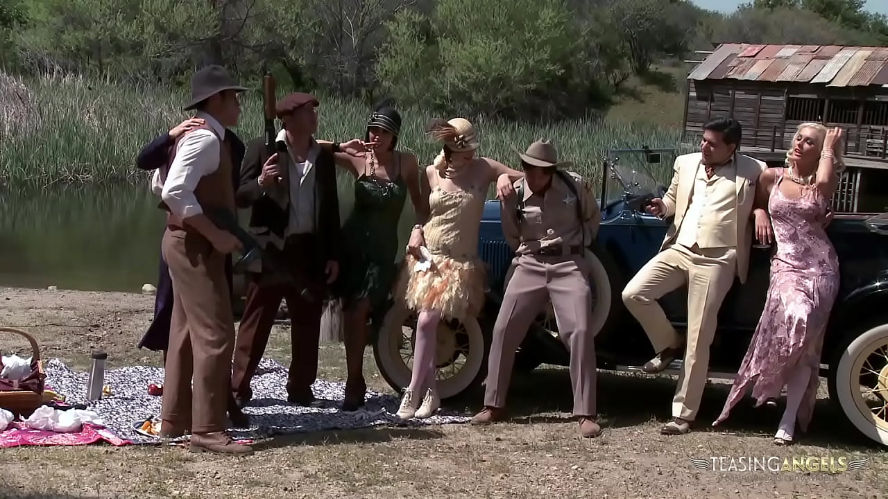 Nothing makes these naughty sluts happier than sucking some big stiff cocks together before getting their pussies fucked Outdoor until they all reach orgasms.