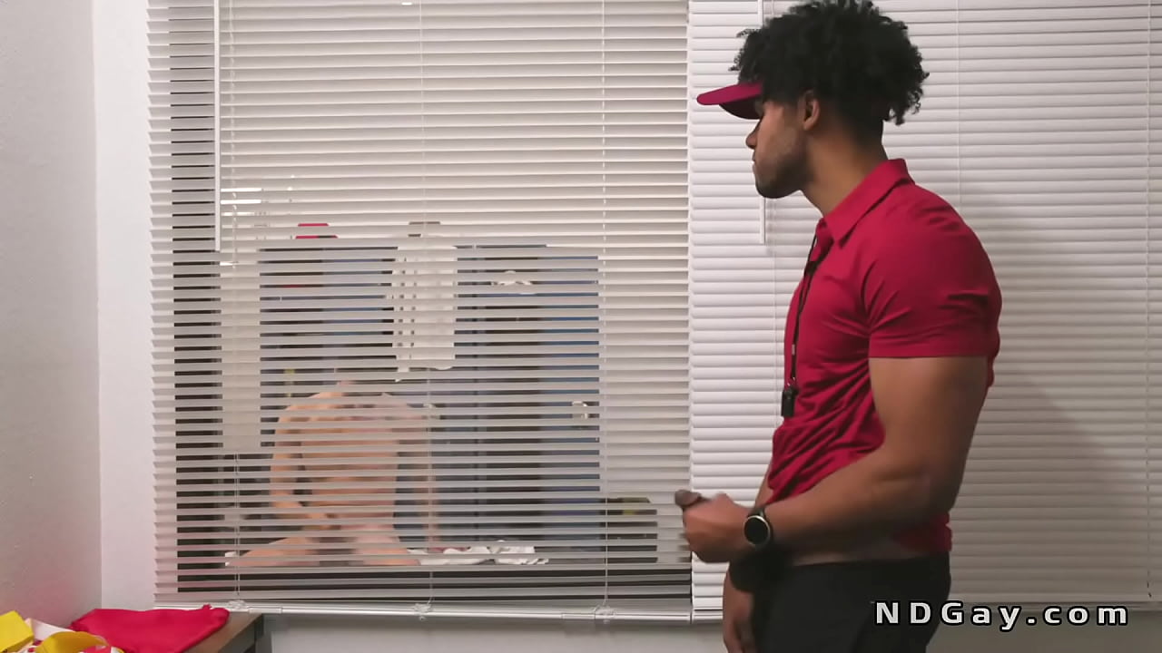 Black coach Tony Genius caught football player Cameron Neuton masturbate in locker room then took him in the office and gave him rimjob