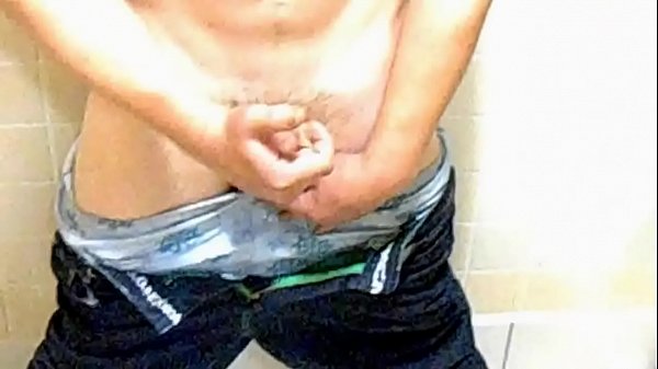 White thug jerking indoor