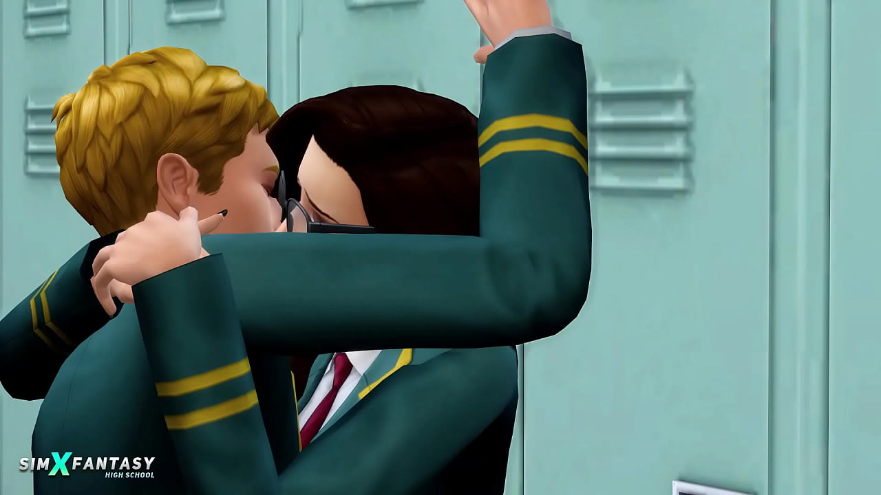 Rough sex in the school locker room