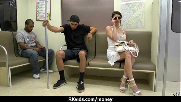 Hottie gets naked and has sex in public for cash 12